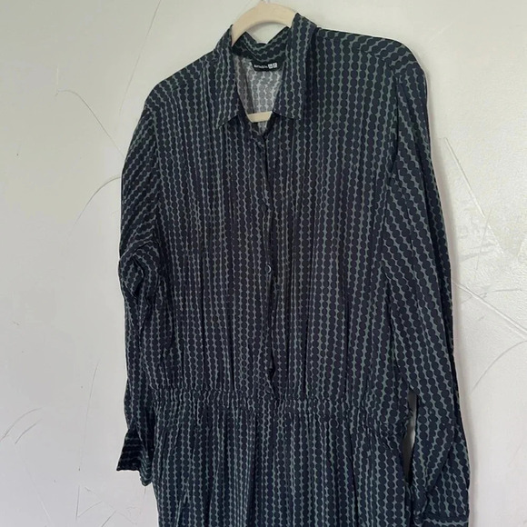 Marimekko Uniqlo Jumpsuit Green Dot EUC XL - Picture 2 of 6